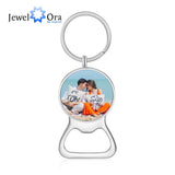 Custom Photo Keychain for Women Stainless Steel Engraved Bottle Opener Keyring