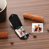 Personalized Photo Leather Keychain Stainless Steel - Father Gift