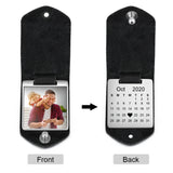Personalized Photo Leather Keychain Stainless Steel - Father Gift