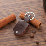 Personalized Photo Leather Keychain Stainless Steel - Father Gift