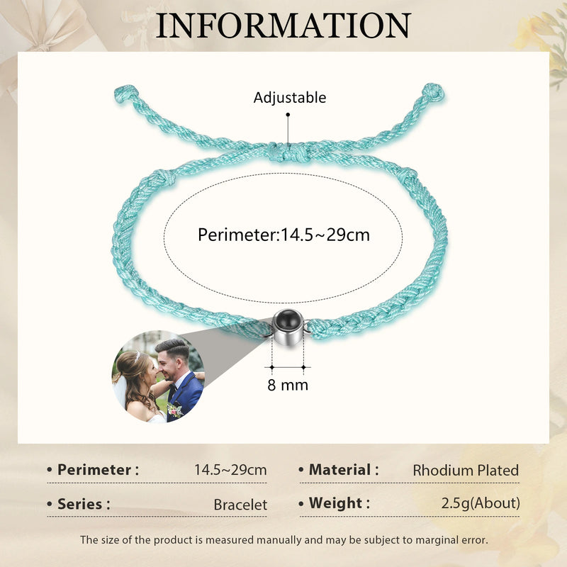 JewelOra Personalized Photo Charm Bracelet Keepsake Memorial