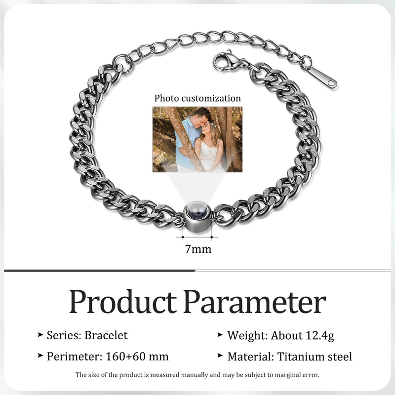 JewelOra Personalized Projection Photo Charm Bracelet
