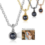 JewelOra Personalized Photo Necklace Round Pendant Keepsake