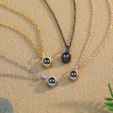 JewelOra Personalized Photo Necklace Round Pendant Keepsake