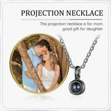JewelOra Personalized Photo Necklace Round Pendant Keepsake