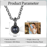 JewelOra Personalized Photo Necklace Round Pendant Keepsake
