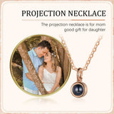 JewelOra Personalized Photo Necklace Round Pendant Keepsake