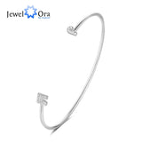 Personalized Stainless Steel Cuff Bangles Letter Bracelets - Christmas Gift