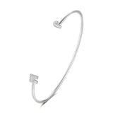 Personalized Stainless Steel Cuff Bangles Letter Bracelets - Christmas Gift