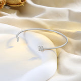 Personalized Stainless Steel Cuff Bangles Letter Bracelets - Christmas Gift