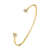 Personalized Stainless Steel Cuff Bangles Letter Bracelets - Christmas Gift