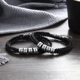 Personalized Stainless Steel Name Beads Bracelet Multilayer Men Bra