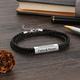 Personalized Stainless Steel Men Bracelets Engrave Names Multilayer Braided Rope
