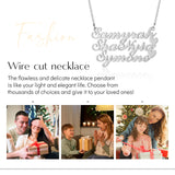 JewelOra Stainless Steel 3 Name Heart Necklace Christmas Gift