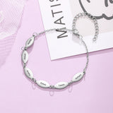 JewelOra Personalized Stainless Steel Family Bracelet Engraved 6 Names for Mom