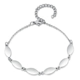 JewelOra Personalized Stainless Steel Family Bracelet Engraved 6 Names for Mom