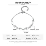 JewelOra Personalized Stainless Steel Family Bracelet Engraved 6 Names for Mom