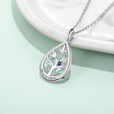 Personalized Tree of Life Necklace with Birthstone Engraving Pendant