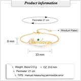 Personalized Women Name Bracelets Anklets with Birthstone