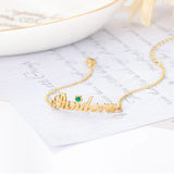 Personalized Women Name Bracelets Anklets with Birthstone