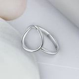 JewelOra Style 925 Sterling Silver Circle Rings for Women Minimalist Jewelry