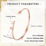 Personalized Stainless Steel Cuff Bangles Set for Christmas