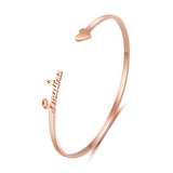 Personalized Stainless Steel Cuff Bangles Set for Christmas