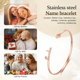 Personalized Stainless Steel Cuff Bangles Set for Christmas
