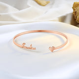 Personalized Stainless Steel Cuff Bangles Set for Christmas