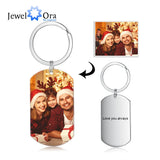 JewelOra Personalized Photo Keychain Engraving Gift for Women
