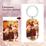 JewelOra Personalized Photo Keychain Engraving Gift for Women