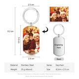 JewelOra Personalized Photo Keychain Engraving Gift for Women