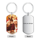 JewelOra Personalized Photo Keychain Engraving Gift for Women