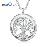 JewelOra Tree Of Life Customized Necklace Personalized Family Jewelry