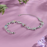 Tulip Birthstone Bracelet with Personalized Name Engraving