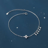 925 Silver Star Anklet Leg Chain 21.5CM Adjustable