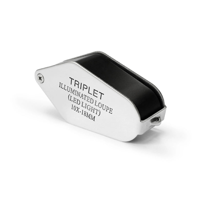 Jewelers 10X 18MM Magnifier LED Light Loupe