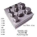 Metal Round Punch Set 7 Hole Disc Cutter Jewelry Making Tool