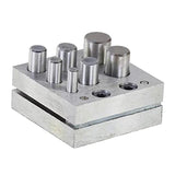 7-Hole Disc Cutter Punch Set for Jewelry Making, High-Density Iron, 6~16mm