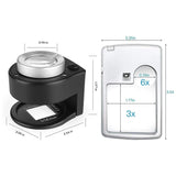30X Jewelry Loupe Big Eyepiece Reading Embroidery Coins Magnifier