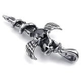 Men's Stainless Steel Pendant Necklace - Fancy Silver