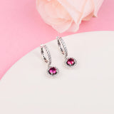Crystal Hoop Body Earrings Set Real Silver S925 Women