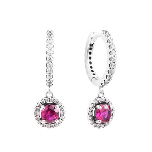 Crystal Hoop Body Earrings Set Real Silver S925 Women