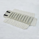 Flannel Jewelry Roll Bag for Travel - Black