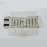 Flannel Jewelry Roll Bag for Travel - Black