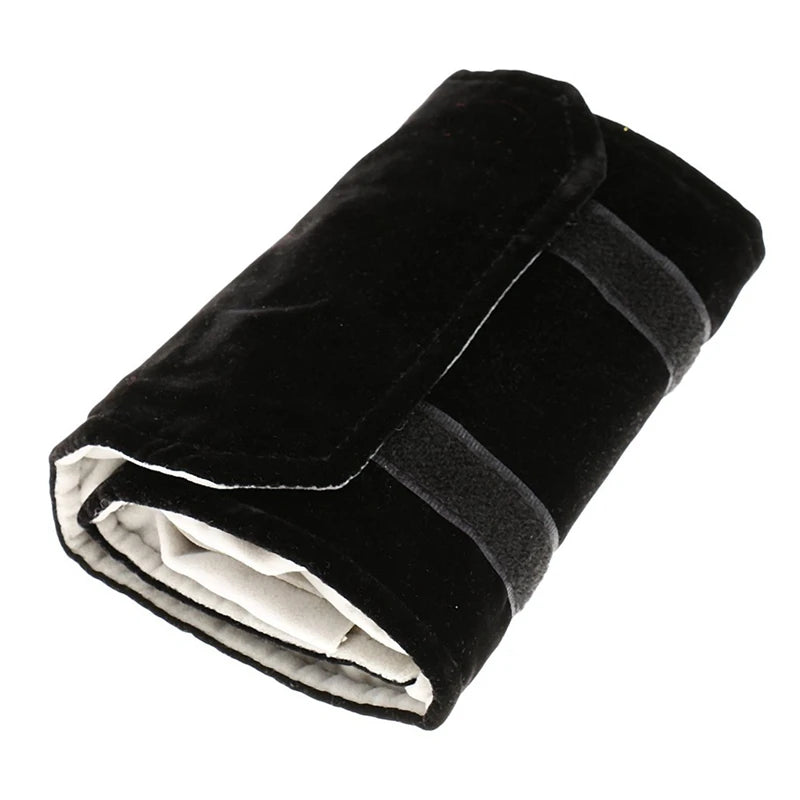 Travel Jewelry Roll Bag - Black/Gray