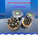 Jewellers Tool Jewelry Dapping Block Set with Punches and Stand