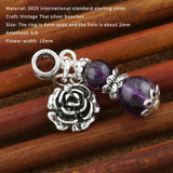 S925 Thai Accessories Bracelet Garnet Small Gourd Pendant