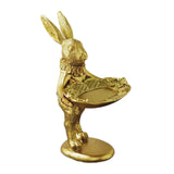Bunny Figurine Jewelry Display Stand Engagement Wedding Holder