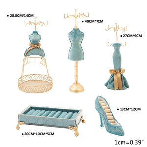 Princess Dress Jewellery Stand Holder Lady Model High-Heeled Shoes Earring Ring
